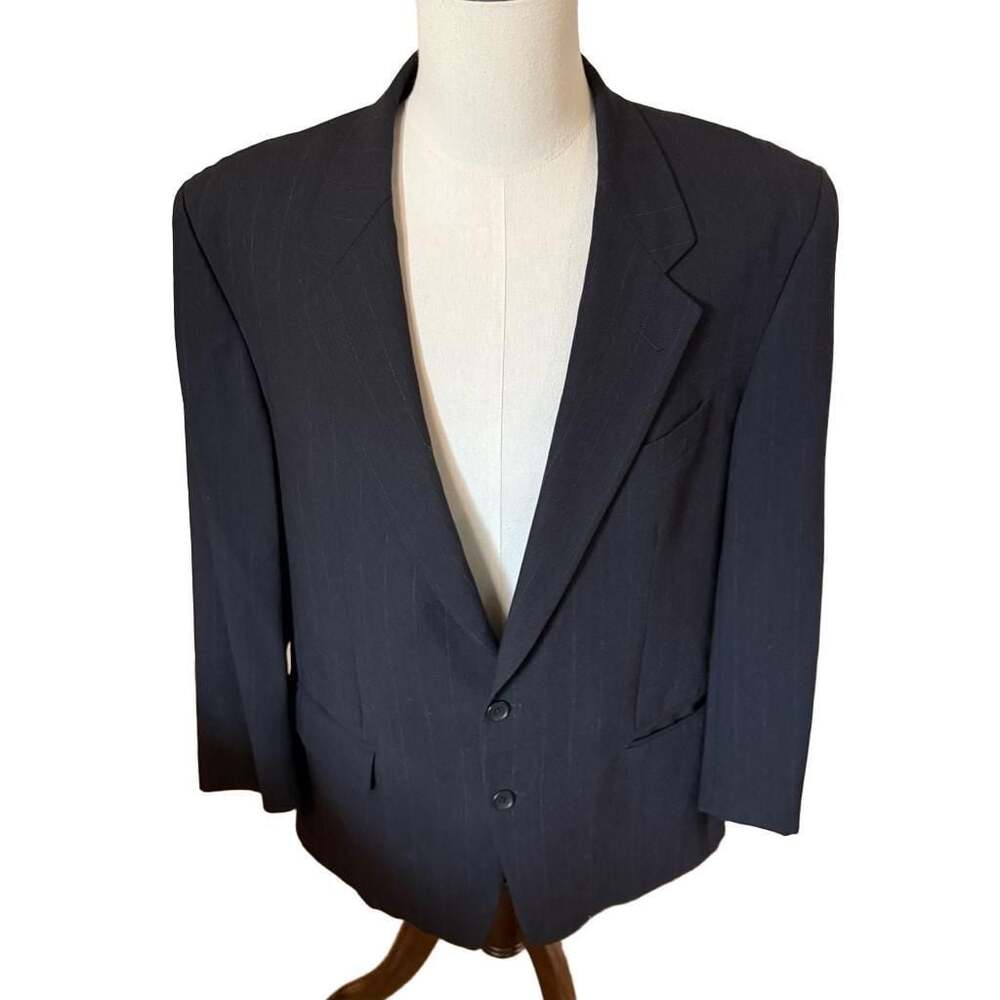 Lubiam for Barneys New York Men's Pinstripe Made in Italy Pure Virgin Wool Blaze